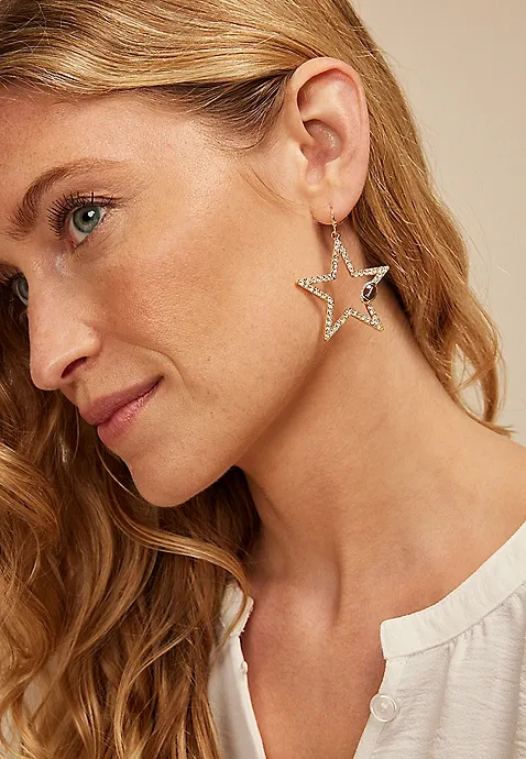 Game Day Rhinestone Star Earrings