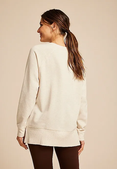 Willowsoft Striped Tunic Sweatshirt