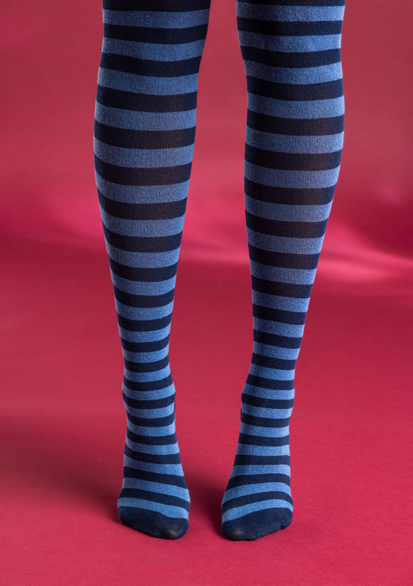 Striped organic cotton tights