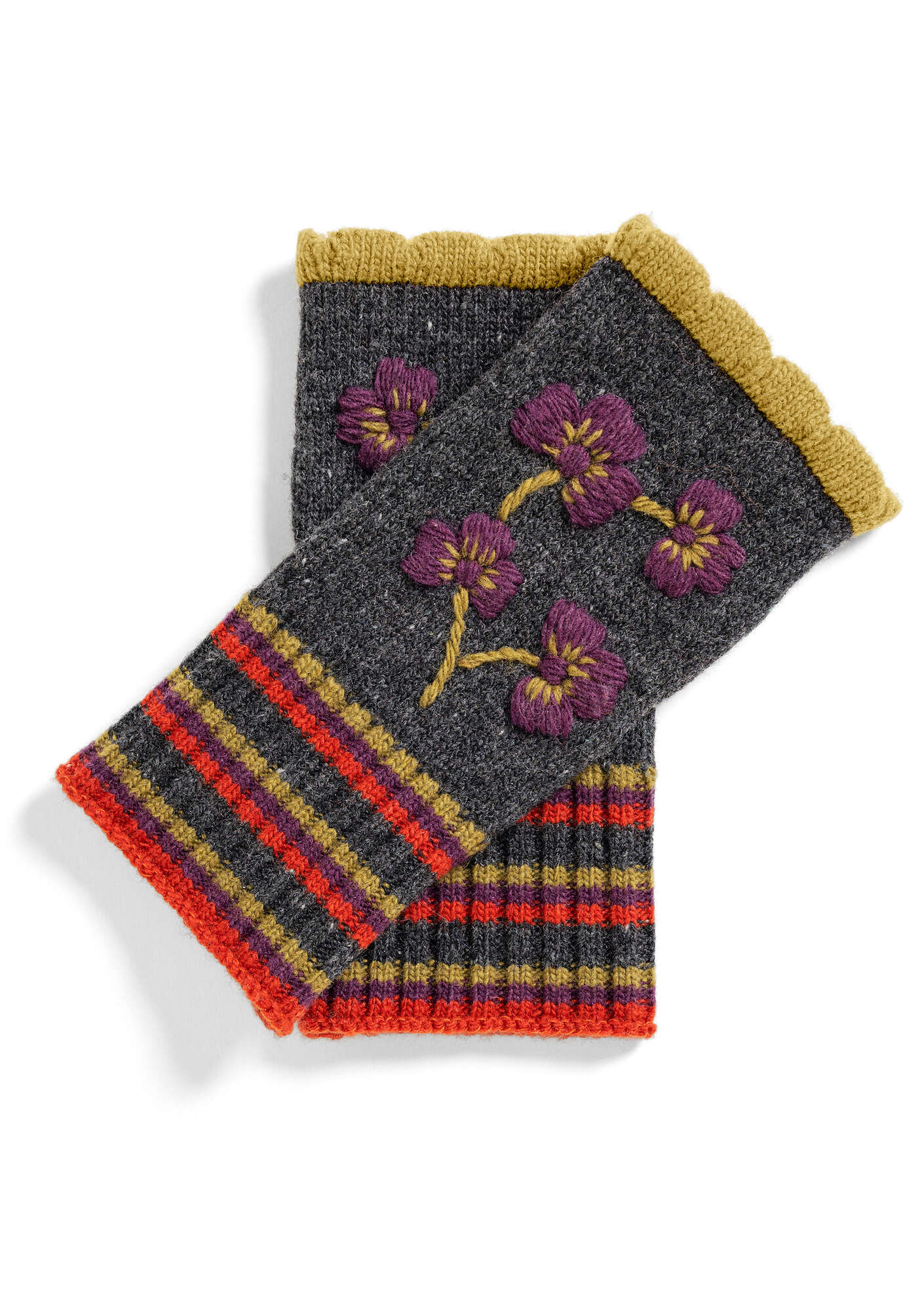 “Saga” recycled wool fingerless gloves