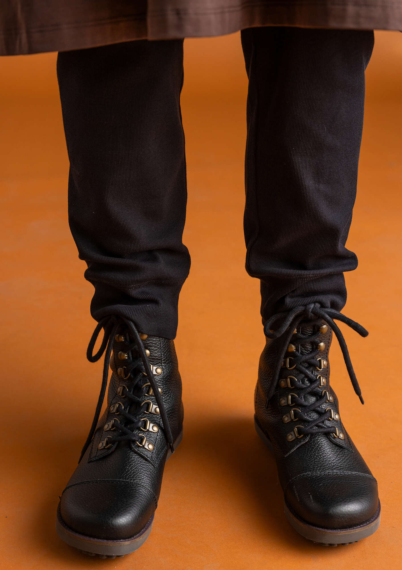 Organic cotton ribbed jersey leggings