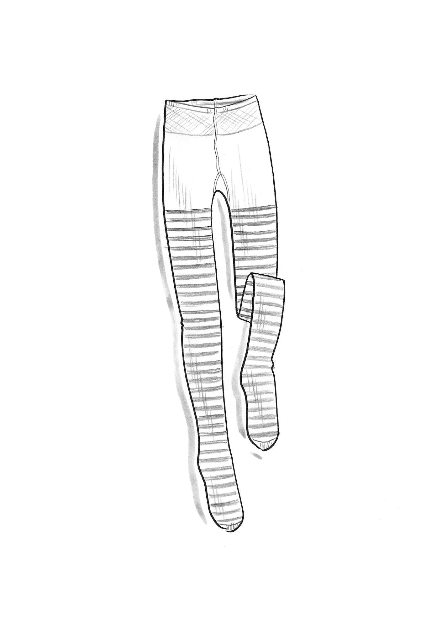 Striped organic cotton tights