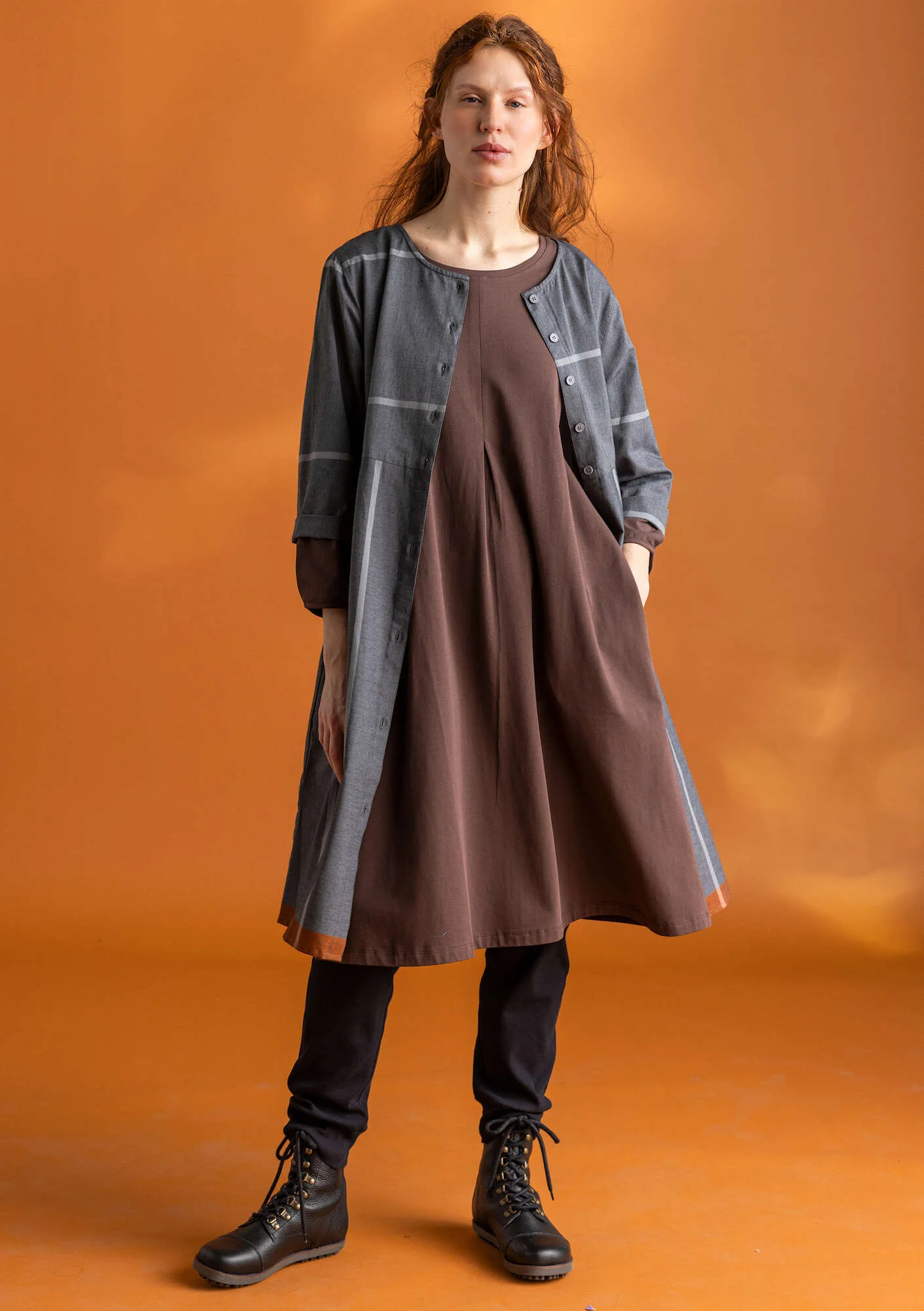 Organic cotton ribbed jersey leggings