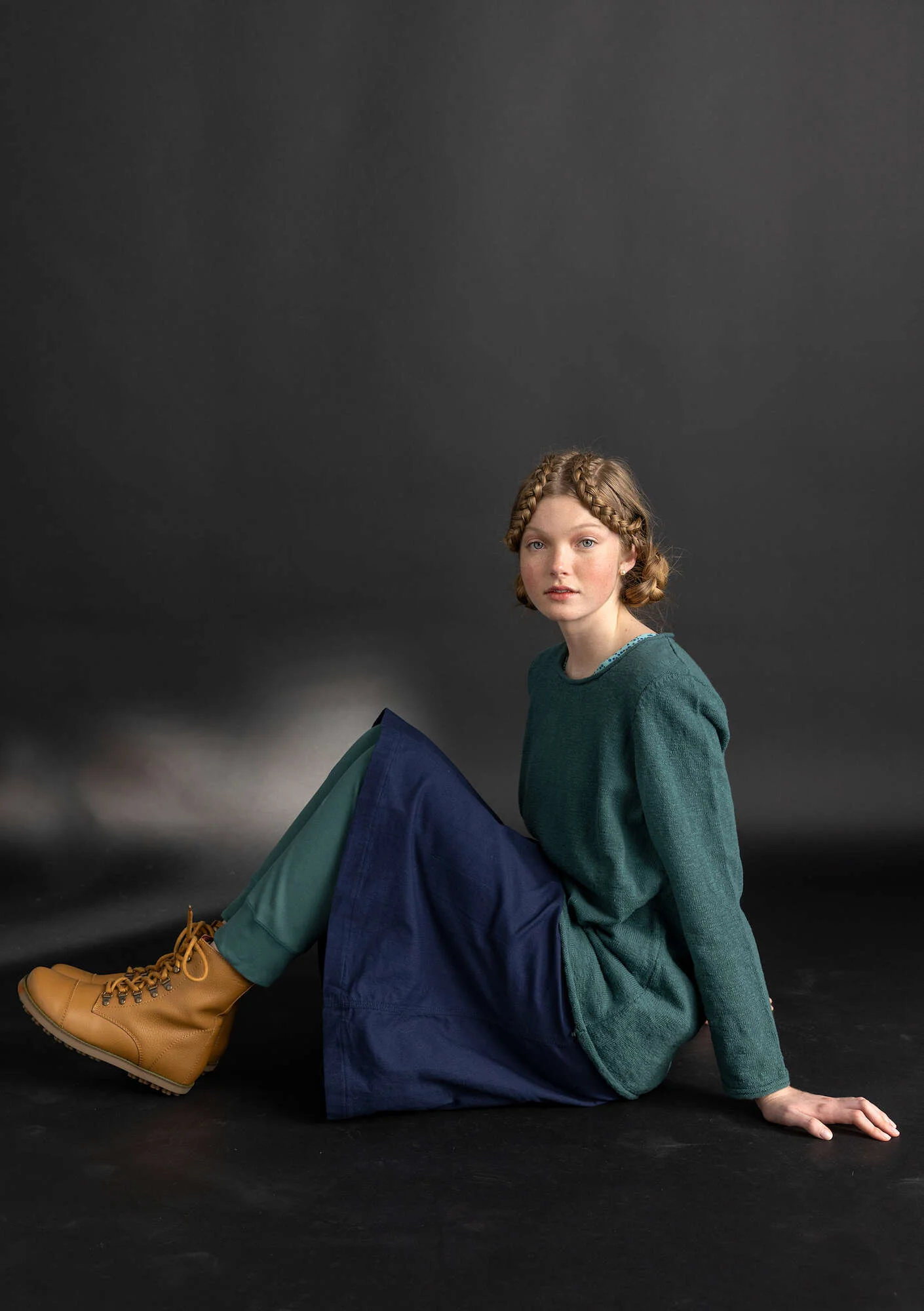 Organic cotton ribbed jersey leggings