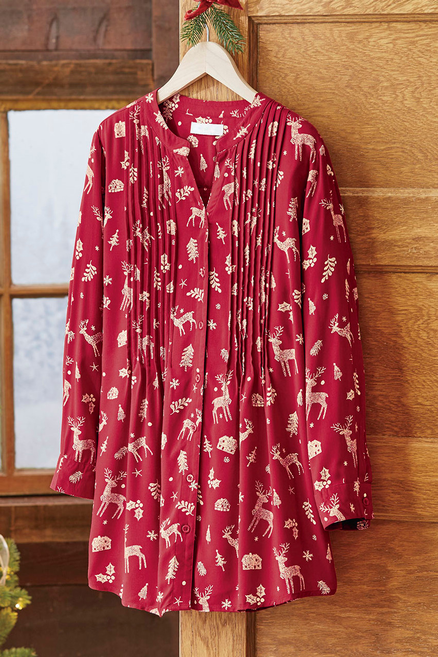 Woodland Cheer Tuck-and-Release Tunic
