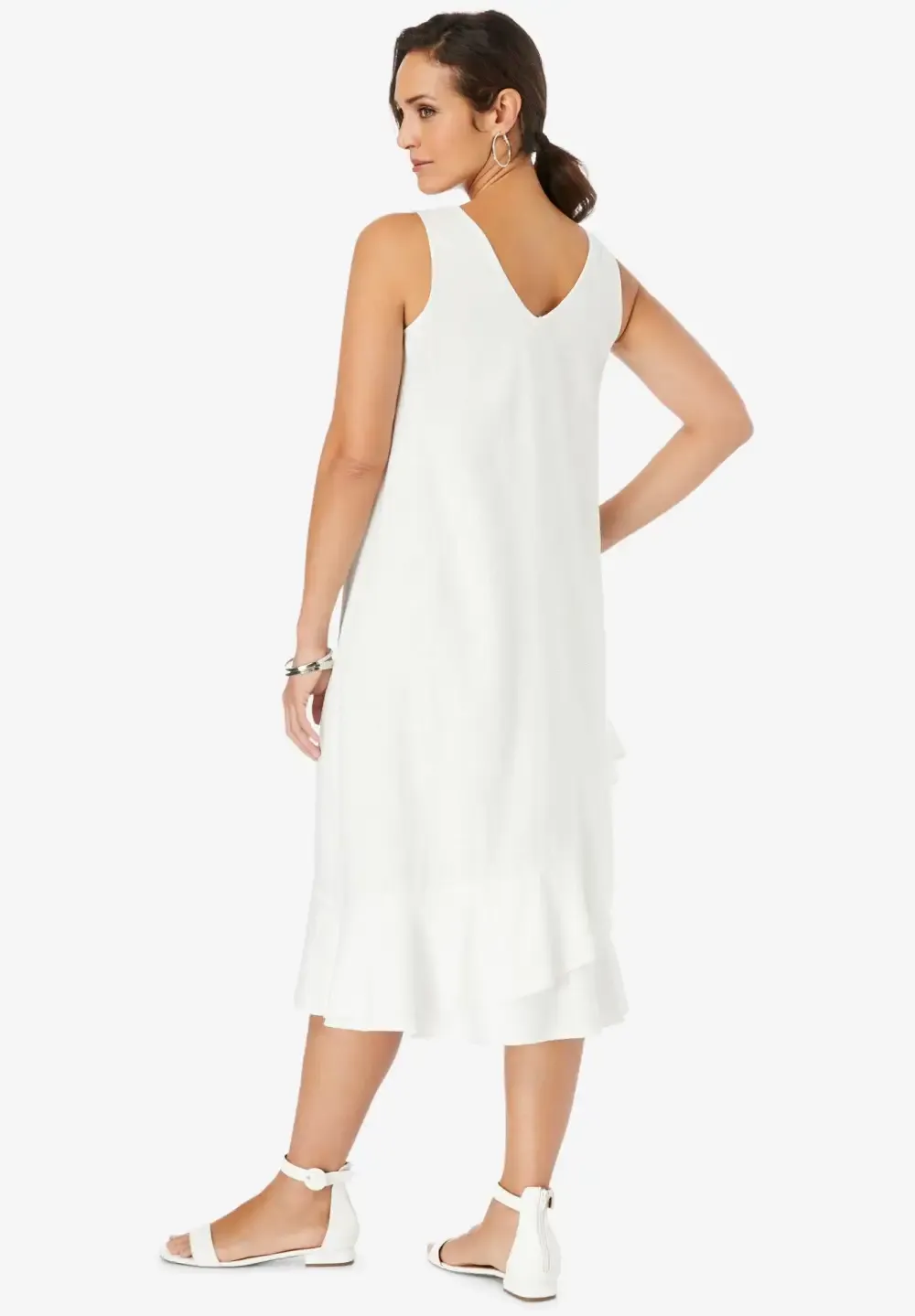 Linen Flounce Dress
