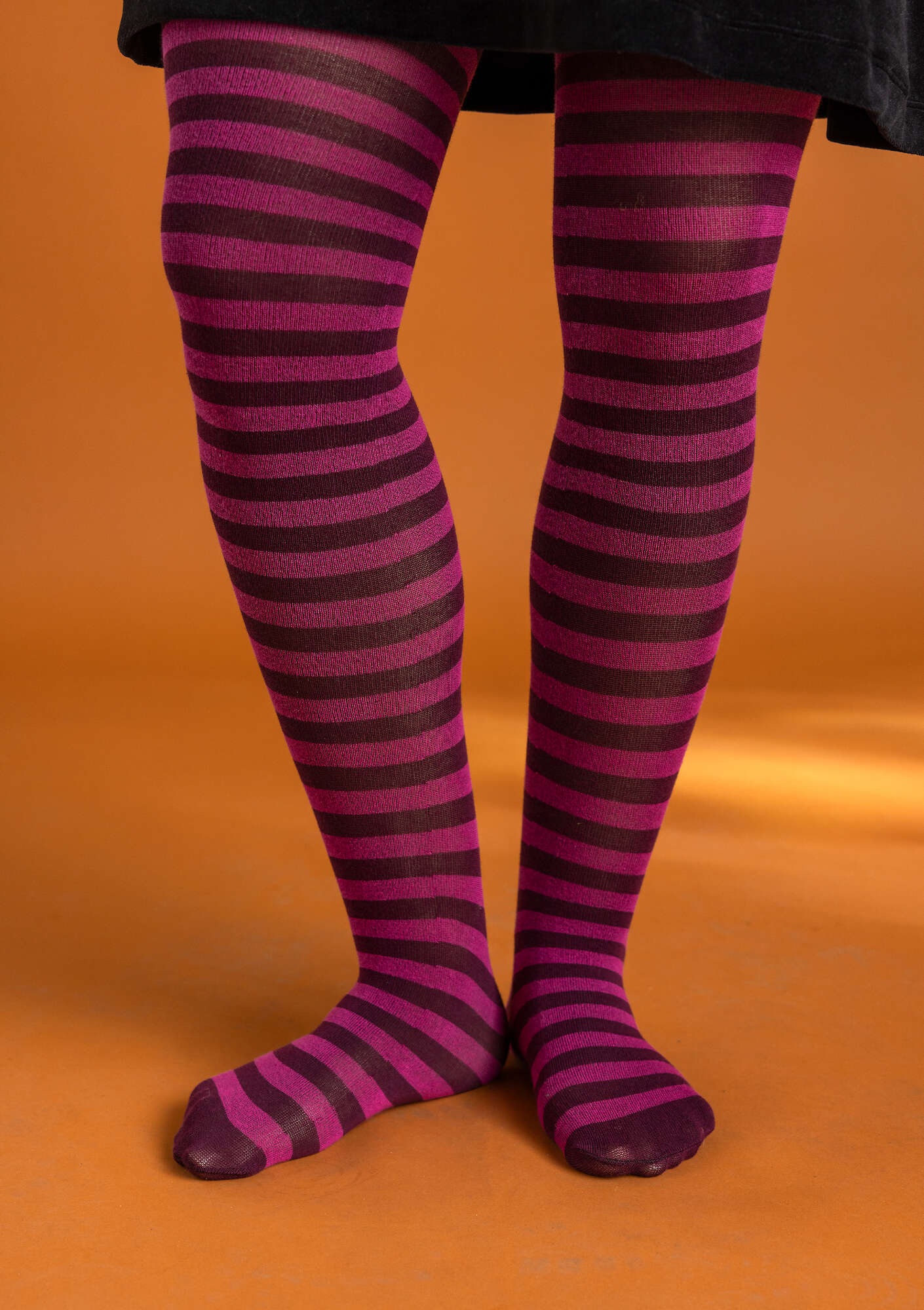Striped organic cotton tights