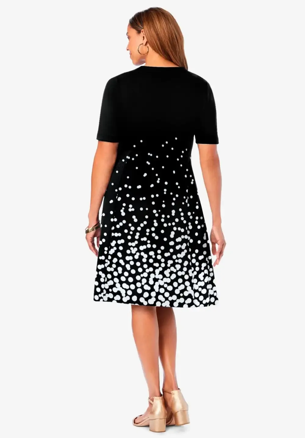 Stretch Ponte Flare Dress