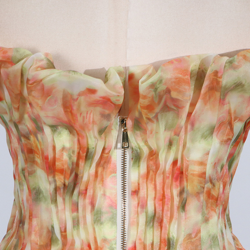 Ceona Strapless Pleated Top