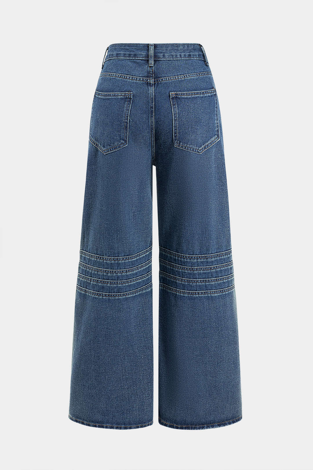 Denim Ripped Wide Leg Jeans